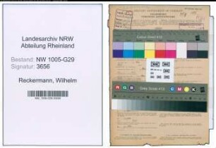 Entnazifizierung Wilhelm Reckermann , geb. 24.04.1886 (Bahninspektor)