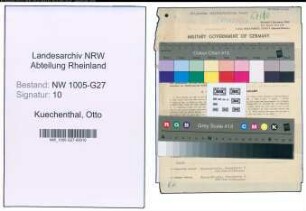 Entnazifizierung Otto Kuechenthal , geb. 17.09.1887 (Verw.Inspektor)