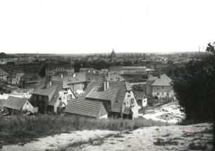 Landsberg an der Warthe, Ortsansicht : Landsberg an der Warthe (Gorzow Wielkopolski/Polen). Stadtteilansicht. Blick gegen den Turm der Stadtkirche St. Marien nach Südosten