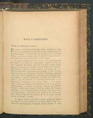 "Revue de l'Amérique Latine"