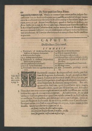 Caput V. De Electore Trevirensi.