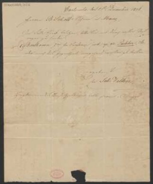 Brief an B. Schott's Söhne : 01.12.1828