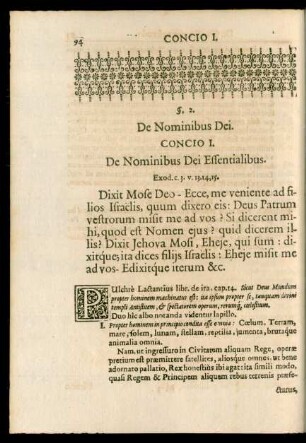 §. 2. De Nominibus Dei.