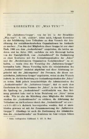 Korrektur Zu "Was Tun?"