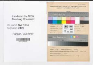 Entnazifizierung Guenther Hansen , geb. 02.03.1916 (Oberleutnant)