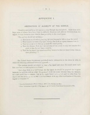 Appendix I. Aberrations of audibility of fog signals