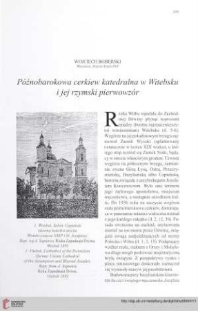 Późnobarokowa cerkiew katedralna w Witebsku i jej rzymski pierwowzór