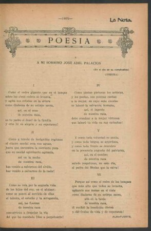 Poesías : A mi sobrino José Abel Palacios