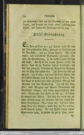 Eilfte Beobachtung