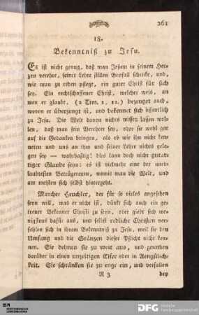 18. Bekenntniß zu Jesu.