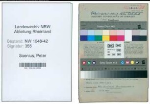 Entnazifizierung Peter Soenius , geb. 24.04.1894 (Kaufmann)