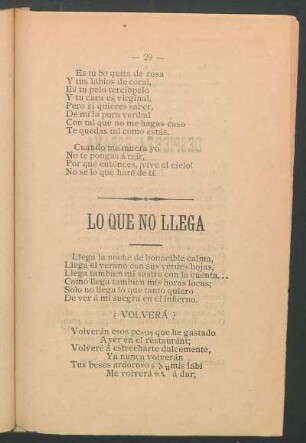 Lo que no llega