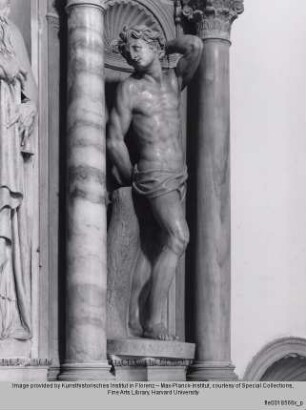Montefeltro-Altar - Altar der Hll. Antonius Abbas, Sebastian und Rochus
