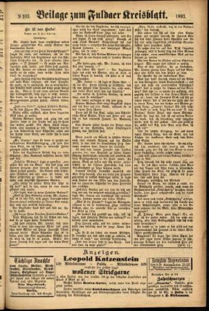 Zweite Ausgabe vom Samstag, den 02. September 1893.