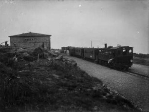 Brocken, Brockenbahn an der Station Brocken am Brockengipfel