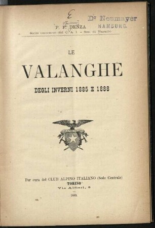 Le valanghe degli inverni 1885 e 1888