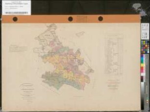 Übersichtskarte der Katastergemeinde Hartum (mit den Untergemeinden Hartum, Holzhausen II (Kreis Minden), Nordhemmern, Hahlen und Bezirk Hartum des Mindener Waldes)