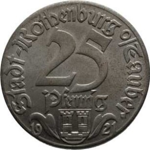 Münze / Notgeld, 25 Pfennig, 1921