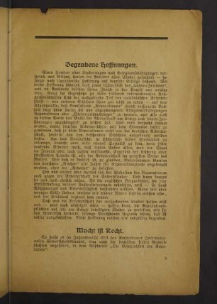 Begrabene Hoffnungen.