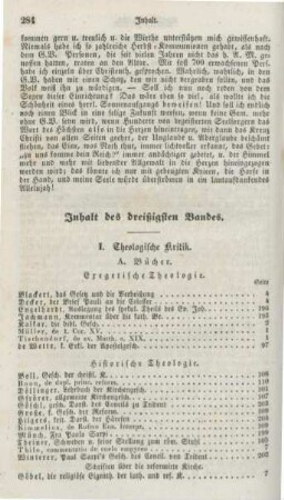 284-286 Inhaltsverzeichnis
