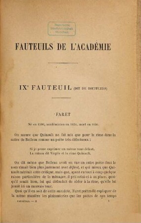 Fauteuils de l'Académie française, 2