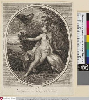 Leda [Ledas Verführung durch Zeus in Gestalt eines Schwans]
