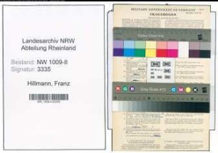 Entnazifizierung Franz Hillmann , geb. 19.04.1901 (Krankenpfleger)
