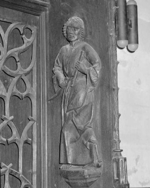 Fünfsitz der Südseite — Stuhlwange, innen — Apostel