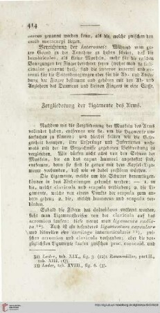 Zergliederung der Ligamente des Arms