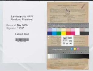 Entnazifizierung Karl Eichert, geb. 20.08.1901 (Kaufm.Angest.)