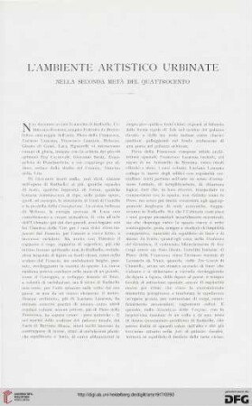 20: L' ambiente artistico urbinate nella seconda metà del Quattrocento