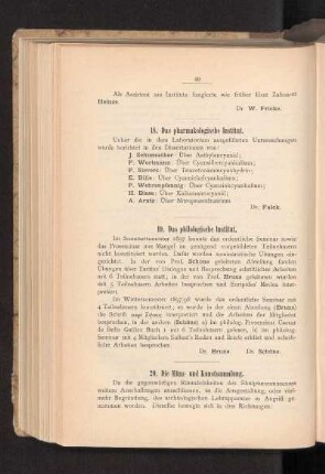 19. Das philologische Institut.