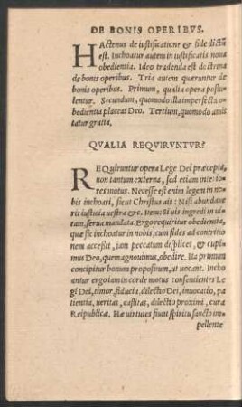 De Bonis Operibus.