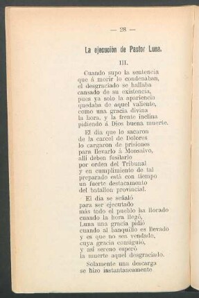 III. La ejecución de Pastor Luna