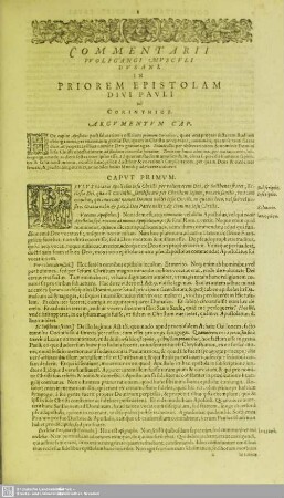 In Priorem Epistolam Divi Pauli ad Corinthios