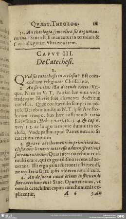 Caput III. De Catechesi