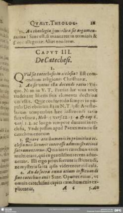 Caput III. De Catechesi