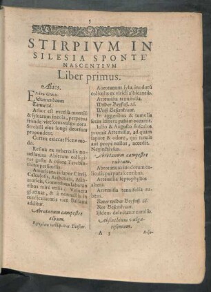 Stirpium In Silesia Sponte Nascentium Liber Primus