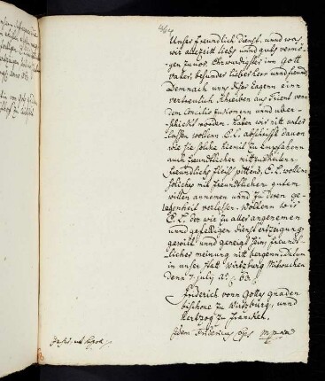 464r, Brief, 7. Juli 1563