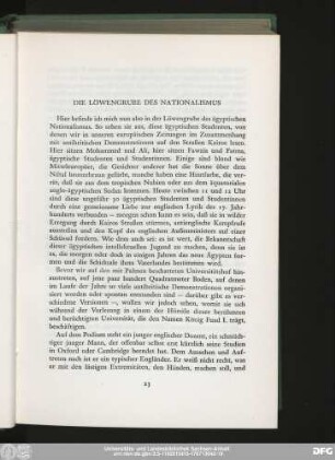 Die Löwengrube Des Nationalismus