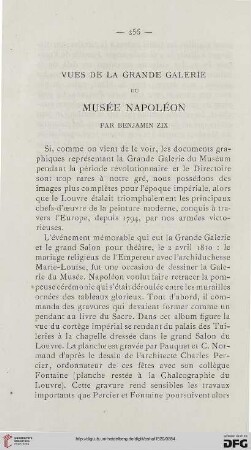 Vues de la Grande Galerie du Musée Napoléon par Benjamin Zix