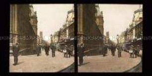 Blick in die Rue de Rivoli zum Turm Saint-Jacques, Paris