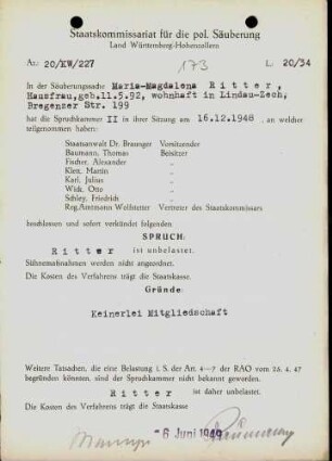 Ritter, Maria Magdalena
