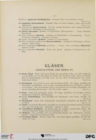Gläser. Geschliffene und Bemalte (Nr. 502-569)
