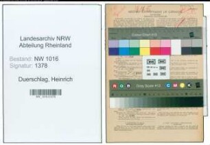 Entnazifizierung Heinrich Duerschlag , geb. 10.09.1906 (Beamter)