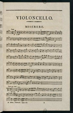 1-8, Violoncello. Miserere.