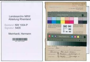 Entnazifizierung Hermann Meinhardt , geb. 11.04.1888 (Zoellner)