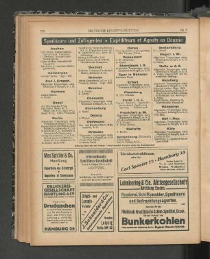 Spediteure und Zollagenten - Expéditeurs et Agents en Douane