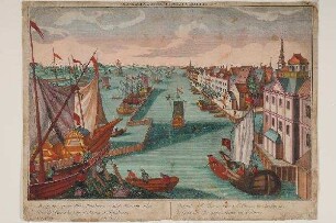 Vue de l`Elbe à la face d`Altona à Hambourge