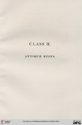 Class II: Antique Busts